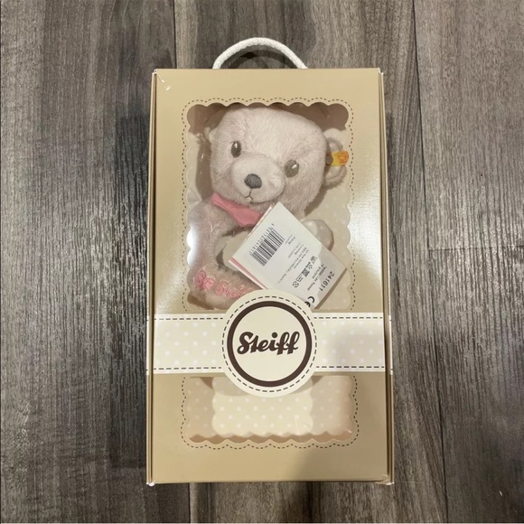 Brand New Steiff Hello Baby Leah Teddy Bear Grip Toy With Rattle Brown Bear - Picture 1 of 8